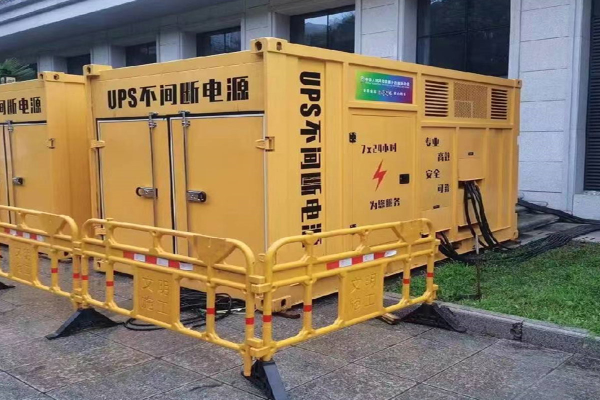 任城发电机租赁施工现场