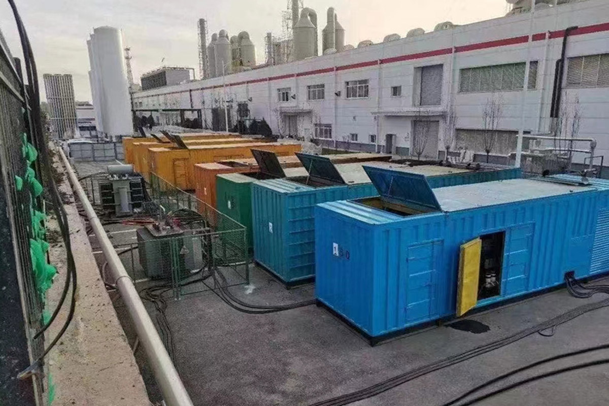 任城发电机租赁施工现场